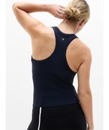 Athleta Sz XS Black Stretch Transcend Racerback Tank Top UPF 40 Pullover - $20.91