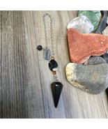 Black Onyx &amp; Agate Pendulum  - $28.00