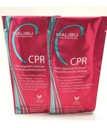 2 Malibu CPR Color Stain Remover Removal Packets and 2 Hair Processing Caps - £27.49 GBP