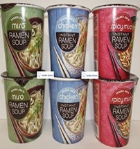 Trader Joe’s 3 Instant Ramen Soup, Miso, Chicken Flavor, Spicy Miso (Six... - $29.99
