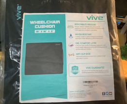 Vive Wheelchair Cushion 18x16x3 Gel Comfort Layer - £31.26 GBP
