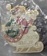 2011 Hard Rock Hotel Las Vegas Santa on a sleigh with big green bag STAF... - $9.95