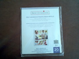 BEST OCCASIONS SELF ADHESIVE PHOTO PAGE REFILLS 20 PAGES  - $11.00
