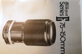 Nikon E series 75-150mm f3.5 Ai-s LENS Instruction Guide Manual 1982 - $21.25