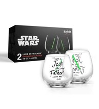 Disney Star Wars Luke Skywalker Lightsaber Stemless Drinking Glass Cup Set - $23.65