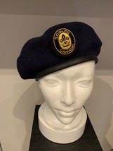 Vintage Scouts Canada Blue Wool Nylon Beret Hat Junior Med 57 cm Official Scouts - £19.04 GBP