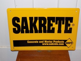 Vintage Sakrete Aluminum Embossed Sign - $1,199.48 MXN