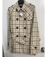 Rain Coat Coach Short Trench Coat Plaid Jacket Tattersall Xs Nwt Beauty ... - $521.36 CAD