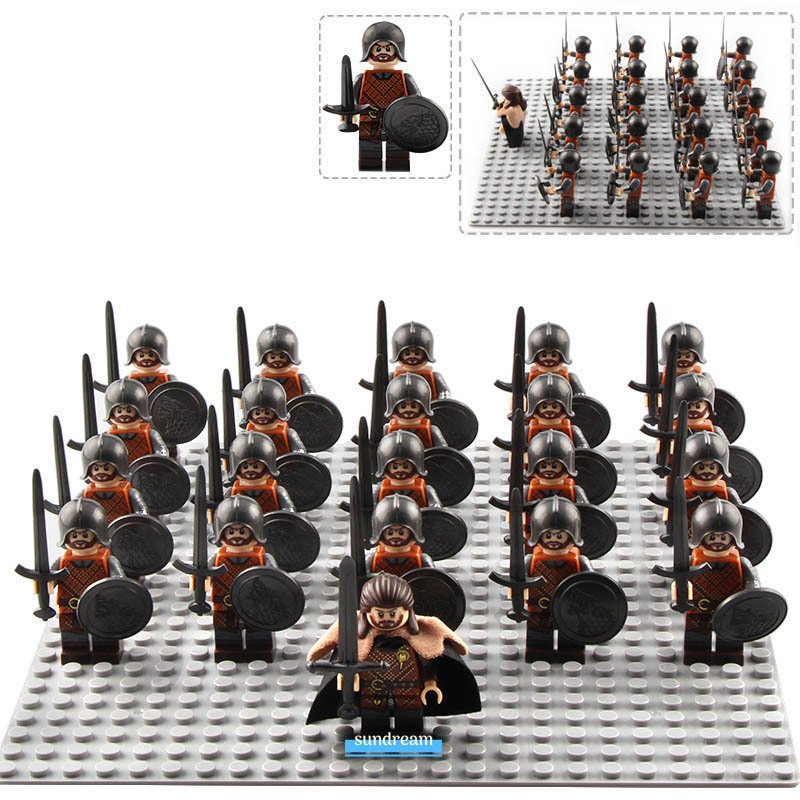Game of Thrones Stark Bannerman Army Lego Compatible Minifigure Brick Set 21Pcs