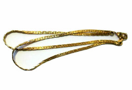 Vintage Signed Monet Double Strand Bracelet Gold Tone Clasp  7&quot; Chain - £13.29 GBP