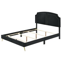 Zeena Queen Bed, Black Velvet - $231.00