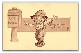 Artist Signed Fred Cavally Comic Bowery Kid Say You Know! Sepia DB Postcard V5 - £3.74 GBP