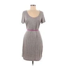 Calvin Klein Gray/Fuschia Belted Casual Short Sleeve Dress 8 - £15.21 GBP