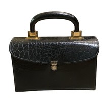 Meyers Vintage Faux Leather Croc Box Purse 8x5x3 Made in USA - £47.07 GBP