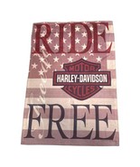 RIDE FREE Harley-Davidson Yard Small Garden Welcome Logo Freedom Flag 12... - £16.89 GBP