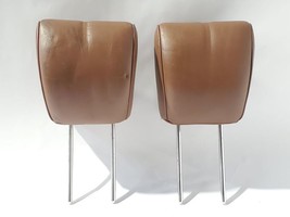 Set Of Brown Leather Front Headrests OEM 2011 Hyundai Genesis - $587.92 MXN