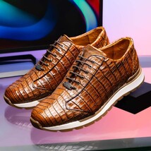 Marco Di Milano genuine caiman crocodile fashion sneaker Alonzo Bay Apache image 6