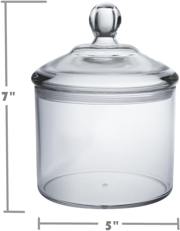 Cookie Jar, Candy Dish with Lid, Clear Acrylic Airtight Jar for Nuts, Cookies, C Item image 2
