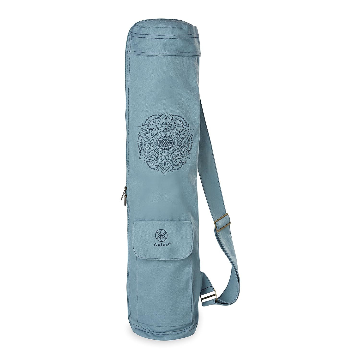 Gaiam Embroidered Cargo Yoga Mat Bag, Niagara , 30" L x 6" diameter - £31.45 GBP