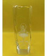 Crystal Glass Pillar 6” 3D Laser Etched Hologram Ballerinas - $14.48