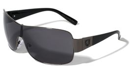 Dweebzilla Sport One Piece Shield Lens Aviator Wrap Around Sunglasses (Black &amp; G - £12.99 GBP