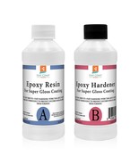 Epoxy Resin Kit, 8 Oz. | 1:1 Crystal Clear Resin And Hardener For, Marin... - £29.86 GBP