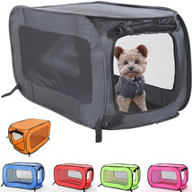 Portable Dog Kennel Pet Cat Cage Crate Travel Soft Folding Carrier Small Black - £21.69 GBP+