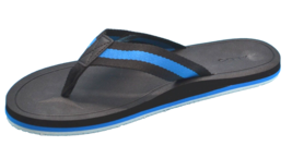 Aldo Black Blue Stripes Men&#39;s Casual Flip Flops Sandal Shoes Size US 12 M EU 45  - £37.08 GBP