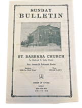 Program Church St. Barbara Milwauke Wisconsin WI 1948 Sunday Bulletin w/... - £29.95 GBP