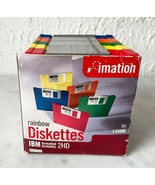 Imation Rainbow Diskettes IBM Formatted 2HD 1.44MB Open Box of 28 Disks - £18.51 GBP