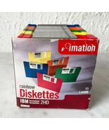 Imation Rainbow Diskettes IBM Formatted 2HD 1.44MB Open Box of 28 Disks - $23.70