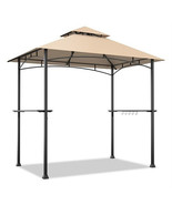 8 x 5 Feet 2-Tier BBQ Grill Gazebo Barbecue Canopy - Color: Beige - €215,36 EUR