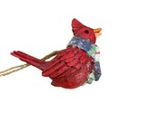 Midwest-CBK Cardinal on a Colorful Scarf Resin Christmas Ornament Red 2 in - $7.37
