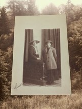Antique Signed Dutch Laura &amp; Victoria 2 Ladies With Hats And Coats Messa... - $3.50