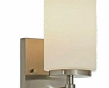 New Hamilton Hills Brushed Nickel Glass Wall Sconce LED Lighting HH1258-L  - $69.30