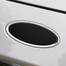 2013-2020 Ford Fusion Black Carbon Fiber Oval Decal Emblem Inserts (Set ... - $14.99
