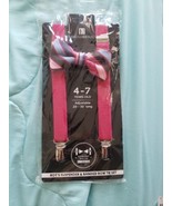 Kids Umo Lorenzo Suspender And Bow Tie Set Adjustable 20”-30” Long 4-7 Y... - $11.87