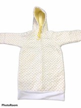 Vintage Flannel Bunteen Floral Newborn W/mittens Yellow Flowers Snuggler - $18.00