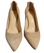 Enzo Angiolini Beige Suede Lace Pointy Pumps, Size 10M - £20.45 GBP