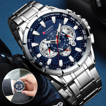 Luminous Men&#39;S Stainless Steel Quartz Classic Waterproof Chronograph Wri... - $43.99