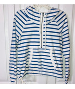 American Eagle Outfitters Hoodie Womens Sz XS Blue &amp; White Stripes Draws... - $27.00 CAD