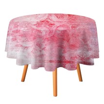 Mondxflaur Red Rose Tablecloth Round Kitchen Dining for Table Cover Decor - $15.99+