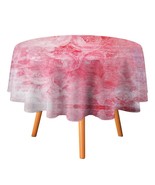 Mondxflaur Red Rose Tablecloth Round Kitchen Dining for Table Cover Decor - $21.93 CAD+