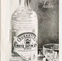 1951 Burnett&#39;s White Satin Gin London Advertisement Sphere UK Distillery E91C - £16.31 GBP