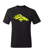 Denver Broncos Black &amp; Neon/Fluorescent &quot;Volt&quot; Yellow Logo Tee All Sizes... - $397.30 MXN+
