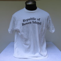 Retro Tourist Shirt - Republic of Bowen Island - Men&#39;s XL- Hard to Find  - £31.17 GBP
