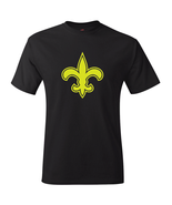 New Orleans Saints Black &amp; Neon/Fluorescent &quot;Volt&quot; Yellow Logo Tee All S... - $397.30 MXN+