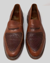Allen Edmonds Carlsbad Men&#39;s  Size 9.5 D Brown Leather Woven Penny Loafe... - $59.39