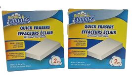 ( LOT 2 ) Scrub Buddies Quick Eraser Sponge 2-pk/Box NEW SEALED - $12.86