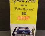 Quick Facts About the &quot;Better than ever&quot; 1950 Mercury Sales Brochure - £52.85 GBP
